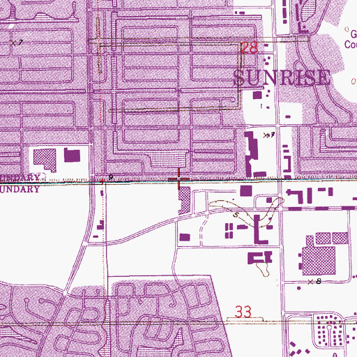 Topographic Map of Mercedes Executive Park and Arcade Shoppes, FL