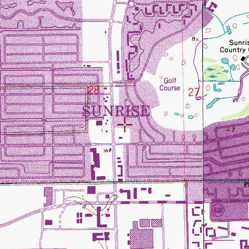 Topographic Map of University Plaza, FL