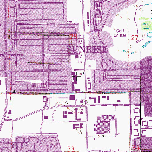 Topographic Map of Sunsey Square, FL