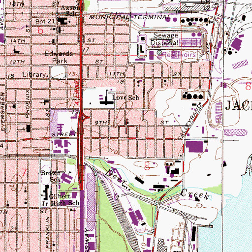 Topographic Map of Lakewood/San Jose Plaza, FL