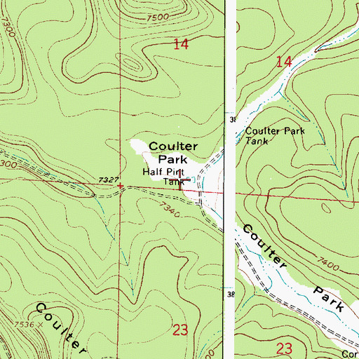 Topographic Map of Half Pint Tank, AZ