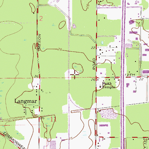 Topographic Map of Firestone Road and 103rd Street Shopping Center, FL