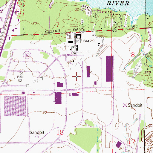 Topographic Map of Edgewood Avenue and Smyrna Street Shopping Center, FL