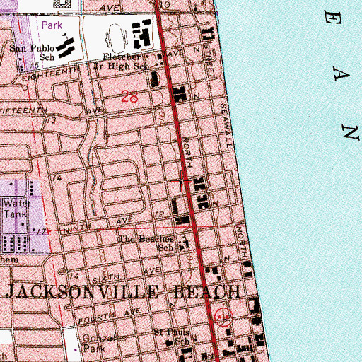 Topographic Map of Holiday Plaza, FL
