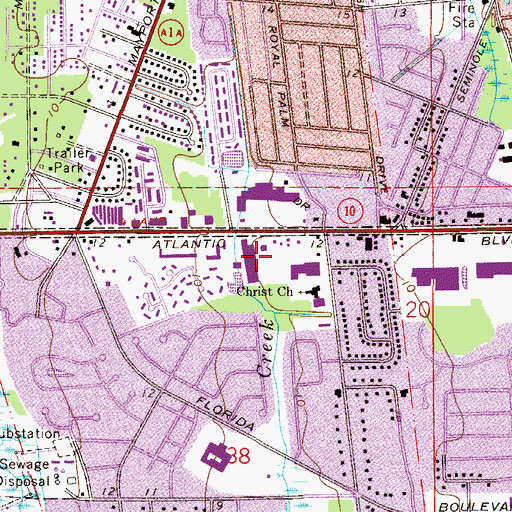 Topographic Map of Pennan Plaza, FL