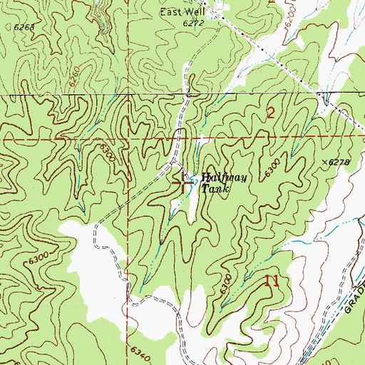 Topographic Map of Halfway Tank, AZ