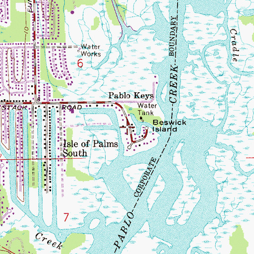 Topographic Map of Arlington Plaza, FL