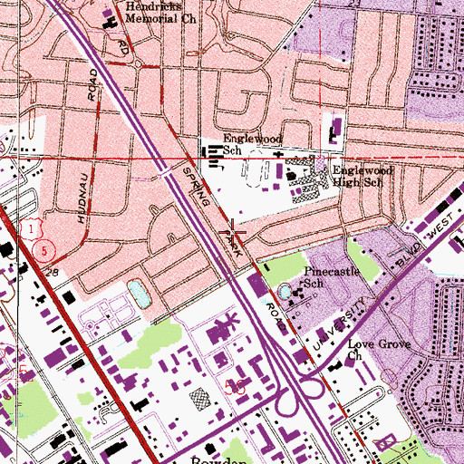 Topographic Map of Lake Luciana Shopping Center, FL