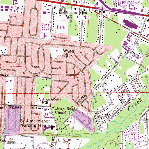 Topographic Map of Expressway Mall, FL