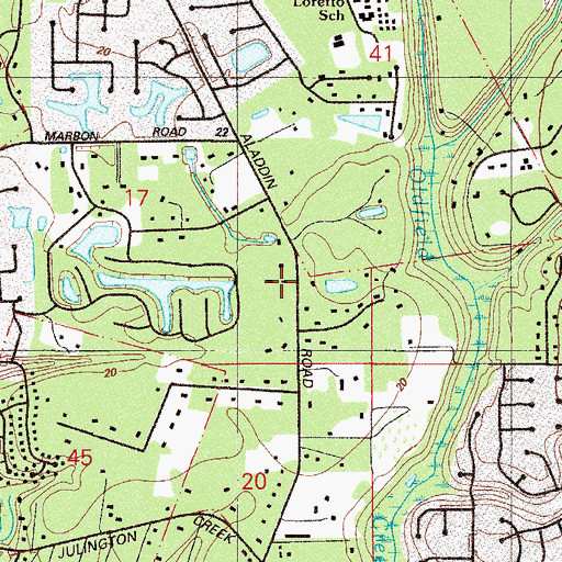 Topographic Map of The Grande Boulevard Mall, FL