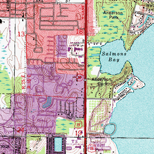 Topographic Map of Bay Plaza, FL