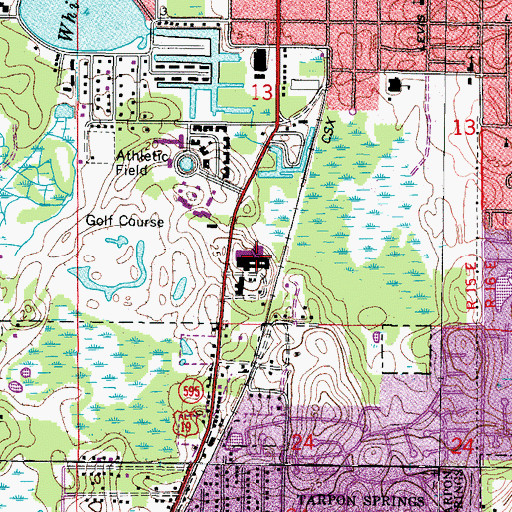 Topographic Map of Tarpon Plaza, FL