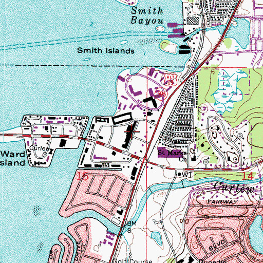 Topographic Map of Scottish Village Shopping Center, FL