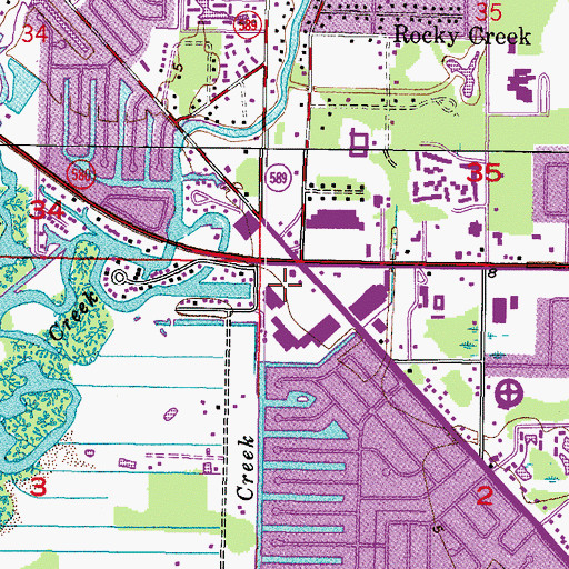Topographic Map of West Gate Plaza, FL