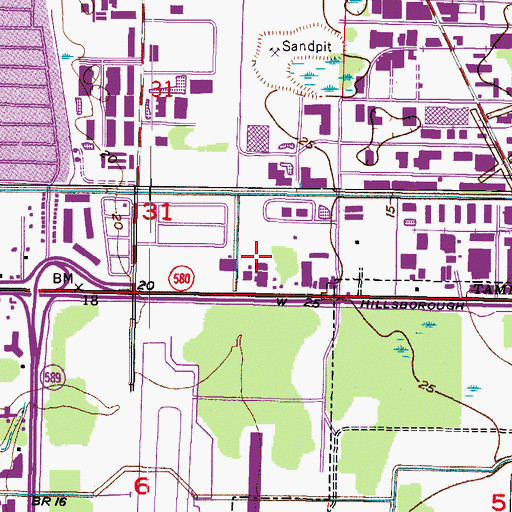 Topographic Map of Skipper Palms Shopping Center, FL