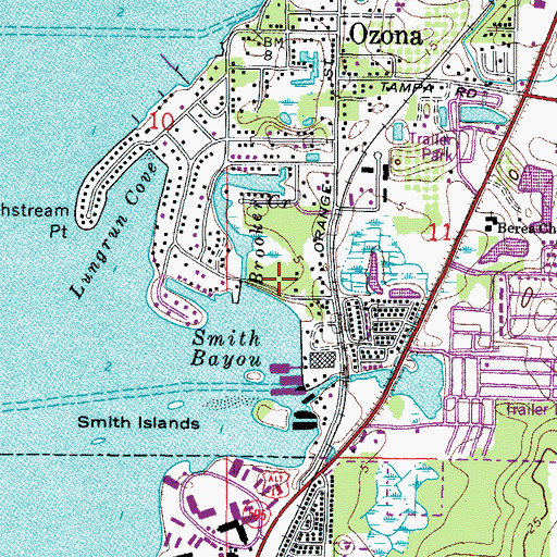 Topographic Map of Point Plaza, FL