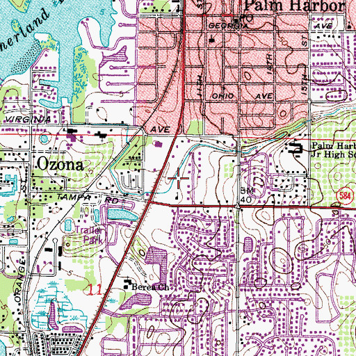 Topographic Map of De Soto Junction Shopping Center, FL
