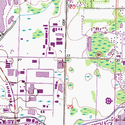 Topographic Map of Twelve Oaks Plaza, FL