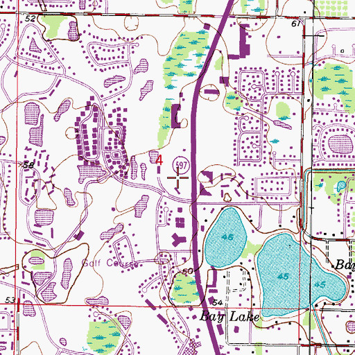 Topographic Map of Palms of Carrollwood Shopping Center, FL