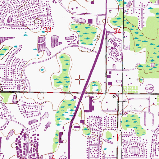 Topographic Map of Landmark Plaza, FL