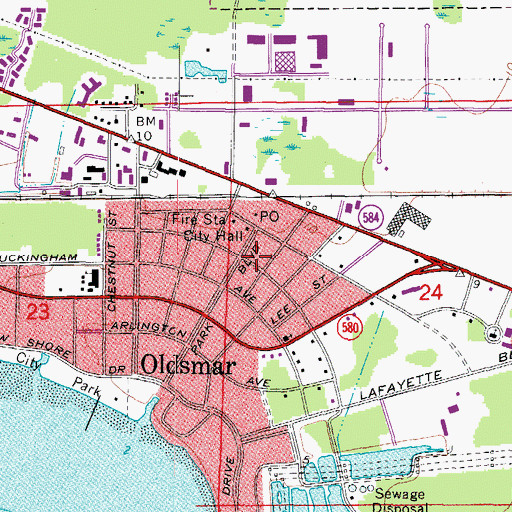 Topographic Map of The Gardens, FL