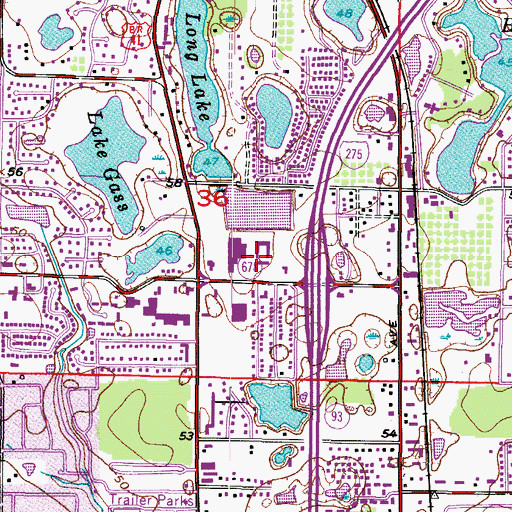 Topographic Map of Sunpoint and Office Center, FL