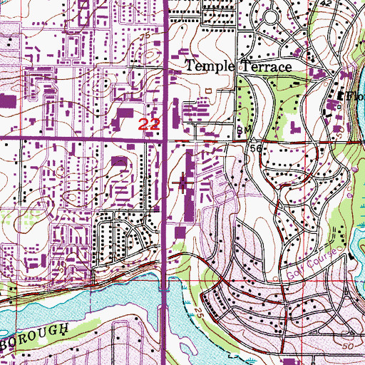 Topographic Map of Terrace Plaza, FL