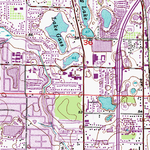Topographic Map of Westwood Plaza, FL