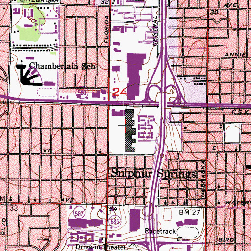 Topographic Map of Northgate Shopping Center, FL