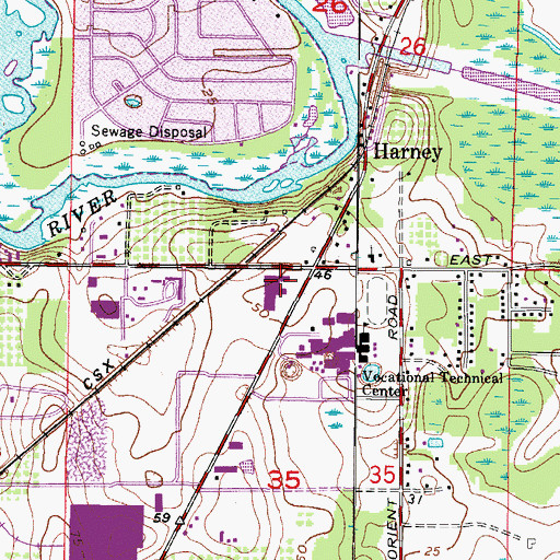 Topographic Map of Palm River Plaza, FL