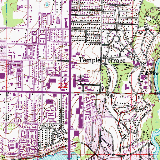 Topographic Map of Riverwalk Shopping Center, FL