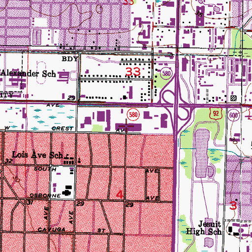 Topographic Map of Horizon Park Shopping Center, FL