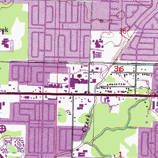 Topographic Map of Hillsborough Plaza, FL