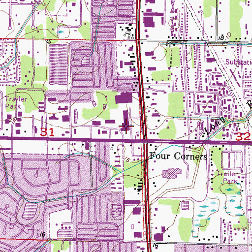 Topographic Map of Tri-City Plaza, FL