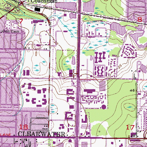 Topographic Map of Sunset-19 Shopping Center, FL
