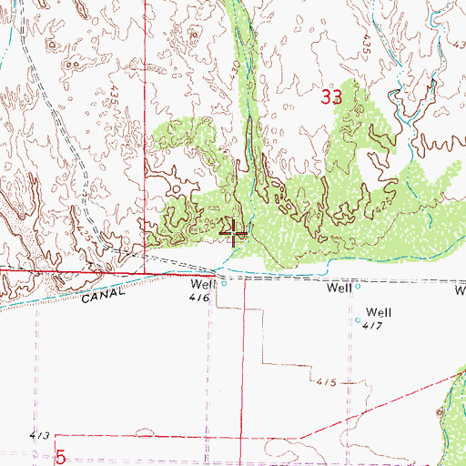 Topographic Map of Clanton Wash, AZ