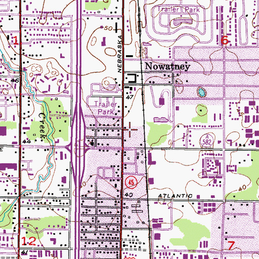 Topographic Map of Fowler Square, FL