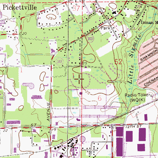 Topographic Map of Normandy Lane Plaza, FL