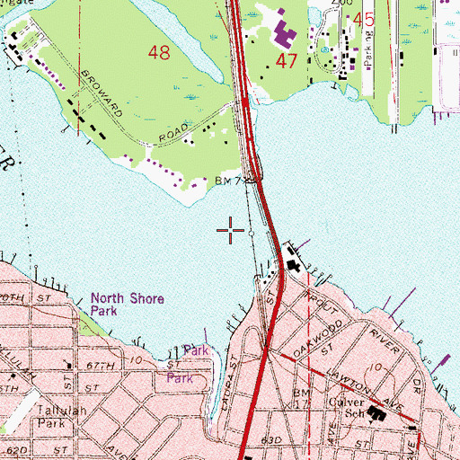 Topographic Map of Soutel Drive and Norfolk Road Shopping Center, FL
