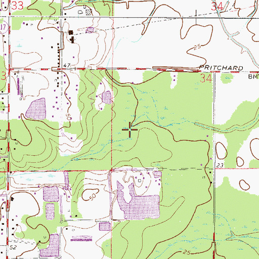 Topographic Map of West Mall Shopping Center, FL