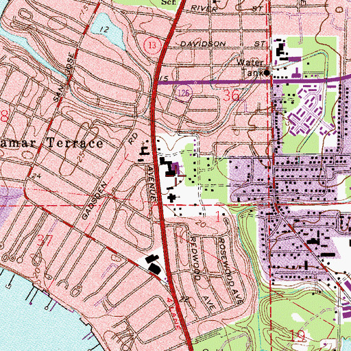 Topographic Map of Roosevelt Boulevard and San Juan Shopping Center, FL