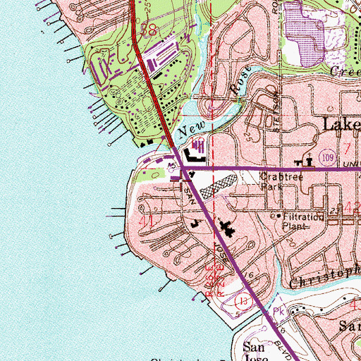 Topographic Map of Orange Park Place Shopping Center, FL