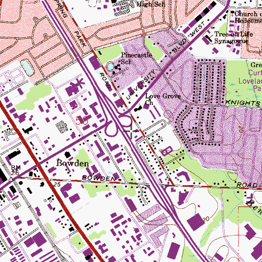 Topographic Map of Promenade Shopping Center, FL