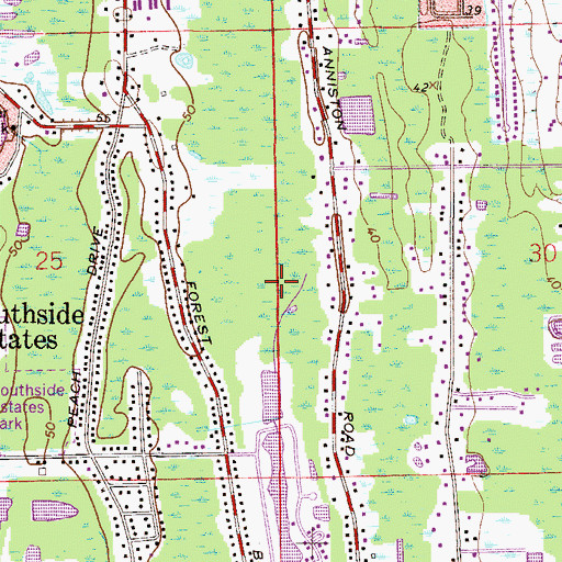 Topographic Map of Southwood Plaza, FL