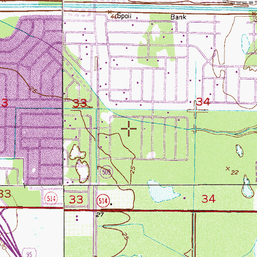 Topographic Map of Port Malabar Elementary School, FL