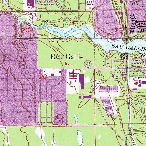 Topographic Map of Harbor City Elementary School, FL