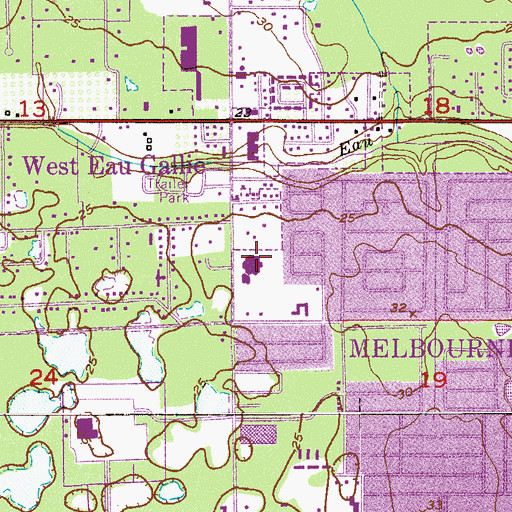 Topographic Map of Sabal Elementary School, FL
