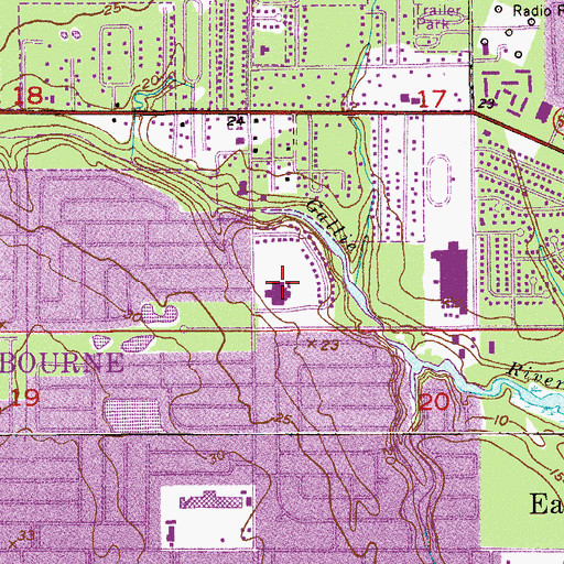 Topographic Map of Croton Elementary School, FL