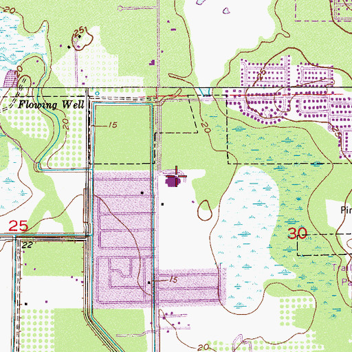 Topographic Map of Saturn Elementary School, FL