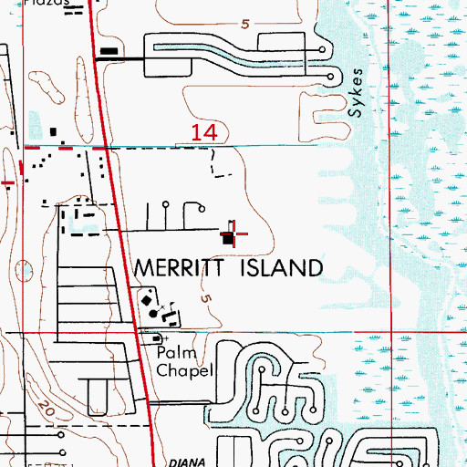 Topographic Map of Lewis Carroll Elementary School, FL